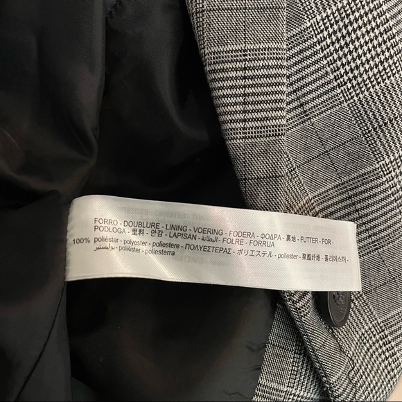 Zara Check Tailored Blazer Jacket US 6 - Picture 11 of 12